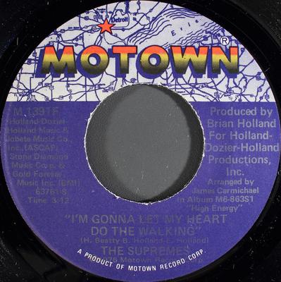 7inch Record SUPREMES - I'm Gonna Let My Heart Do The Walki M1391F Motown 1976 US Soul/Funk Used