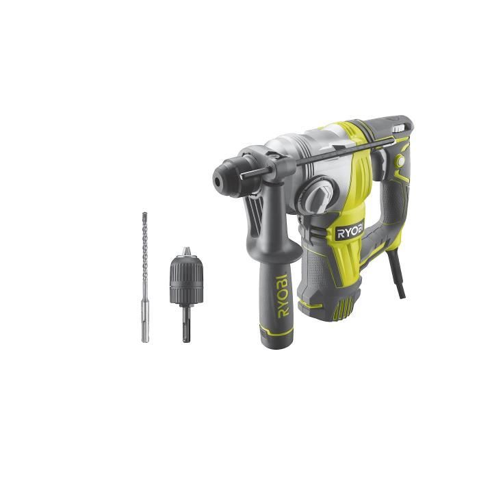 RYOBI - Ciocan rotopercutor SDS+ 800 W 4 moduri - 3,0 Jouli Epta + cutie, limitator, mâner 360° & burghiu SDS+ 6 mm - RSDS800-KC