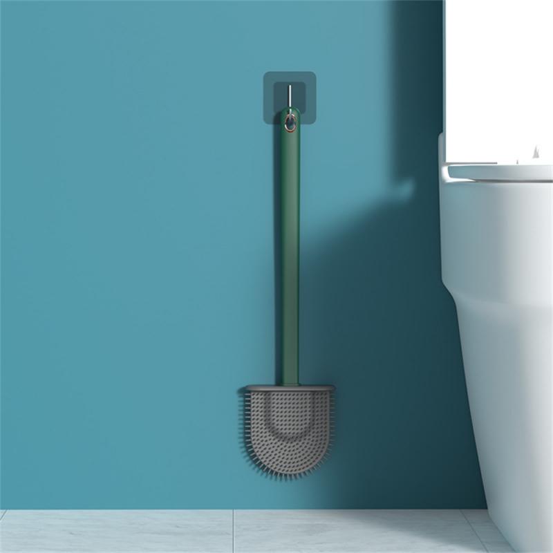 Light Luxury Toilet Brush Household Long-Handled TPR Brush Head No Dead Corners Durable Toilet Brush Bathroom Accessories