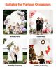 Arch Backdrop Stand, Set of 2, 2.2 m and 1.8 m, Stable Structure, Easy Assembly, Gold Metal Arch Backdrop Stand with Cover for Wedding, Birthday