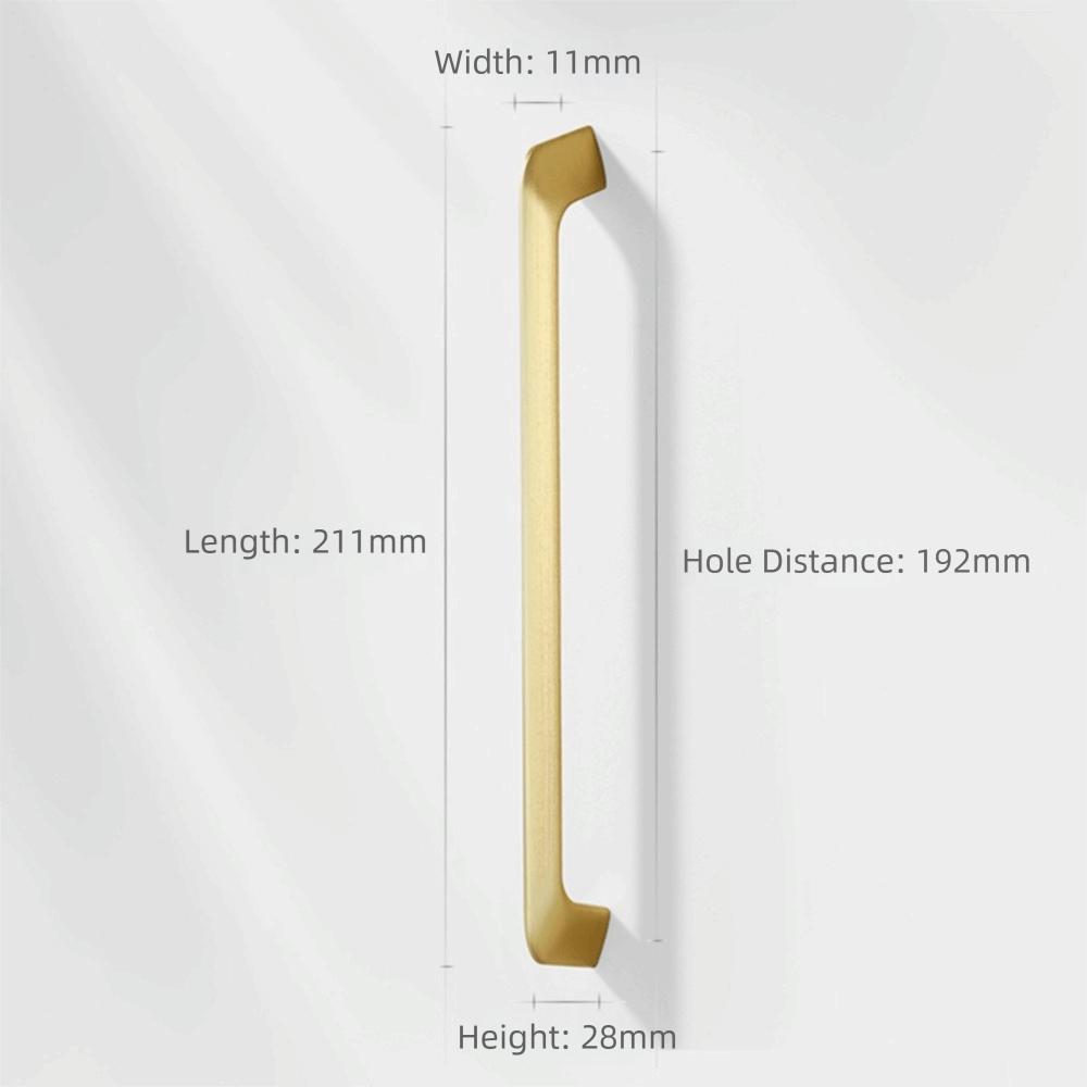 Brass Gold Finish Cabinet Door Handles Minimalist Design Kitchen Handles For Kitchen Cabinets