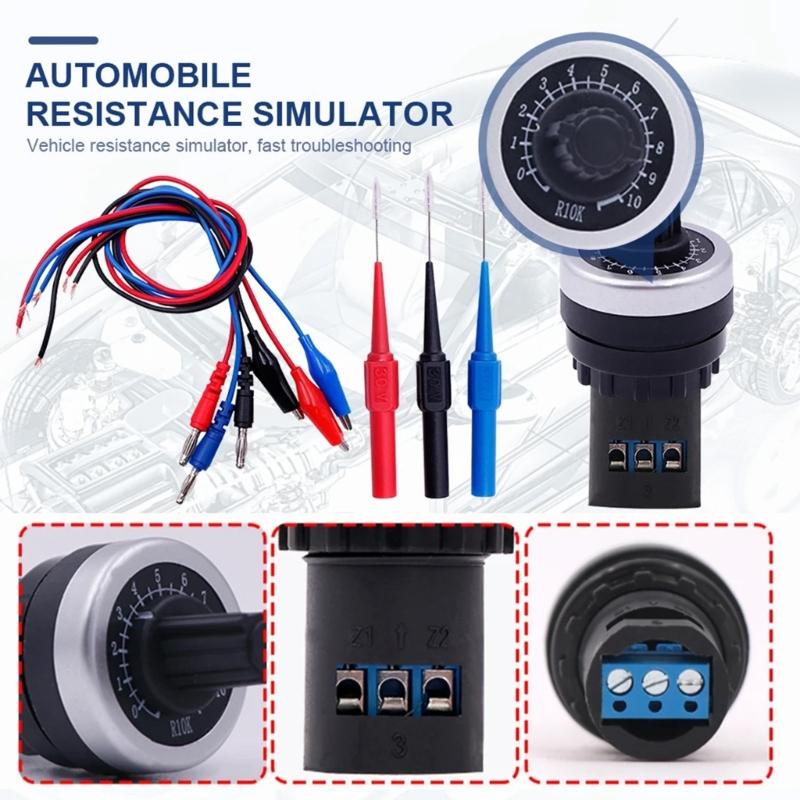 Universal Auto Circuit Tester Sensor Signal Resistance Simulator Fuel Diagnostic Tools for Vehicle Maintenance Training