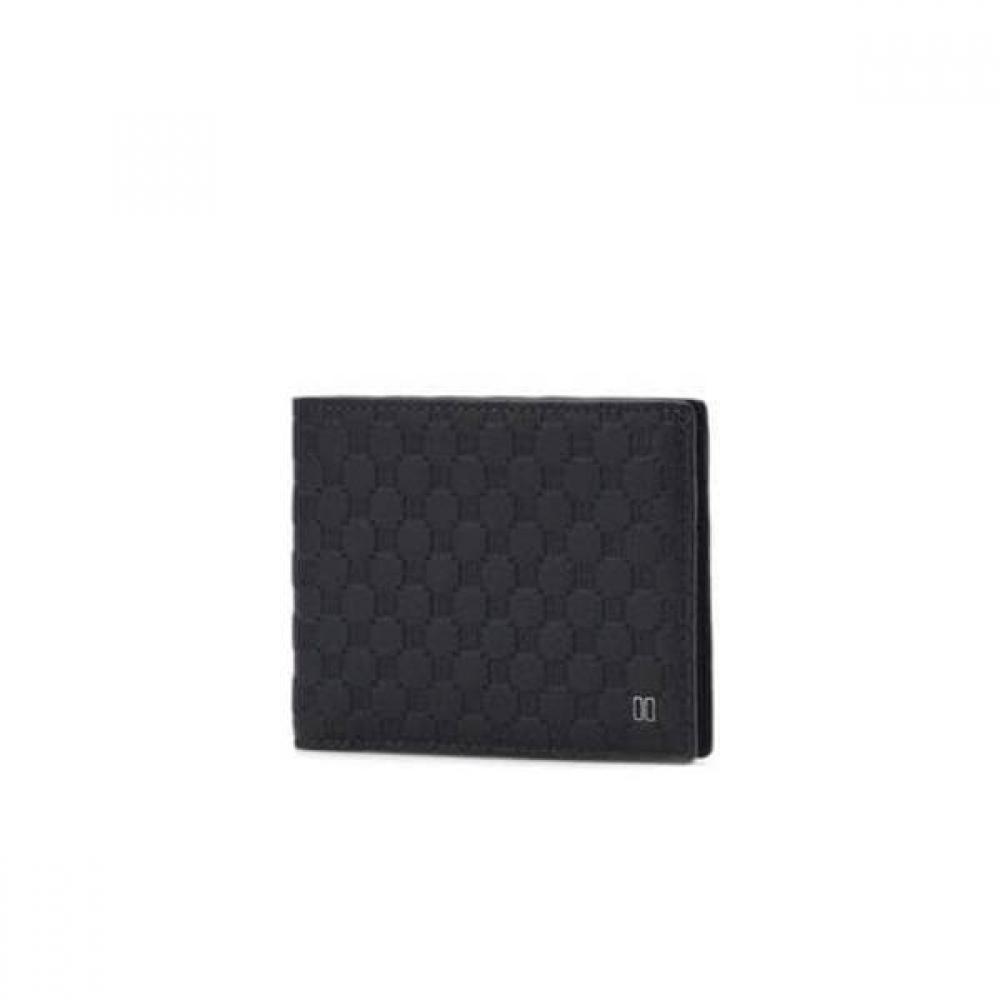 Daks Black European Leather Wallet Dd Pattern Louis