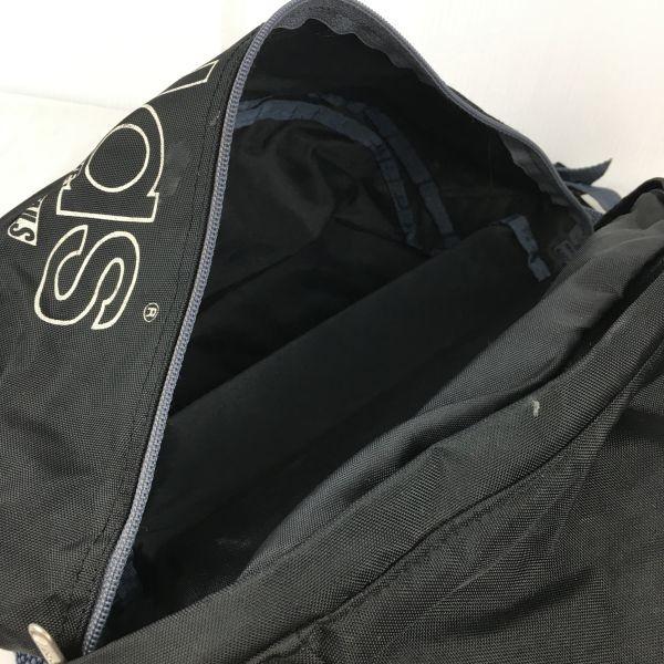 adidas Trefoil Backpack Black Nylon Material Separated Interior Design(USED)