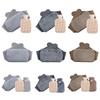 Hot Water Bottle,PVC Warm Water Bag Soft Plush Hand/Waist Cover ,Hot Water Pouch for Body Pain Relief Menstrual Crmps