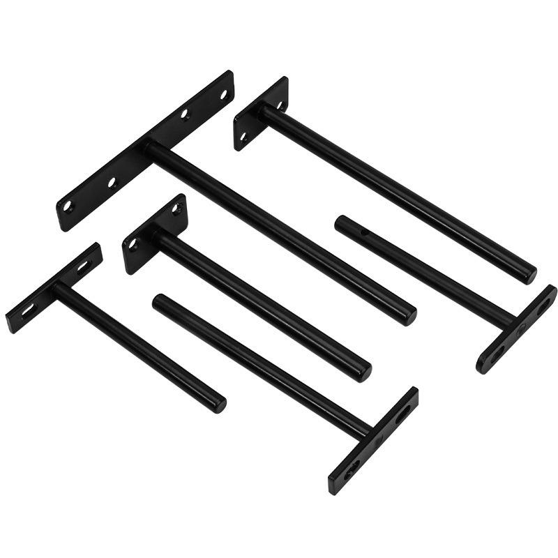 Invisible T-Shaped Shelf Brackets for Concealed Wall-Mounted Bookshelf Support