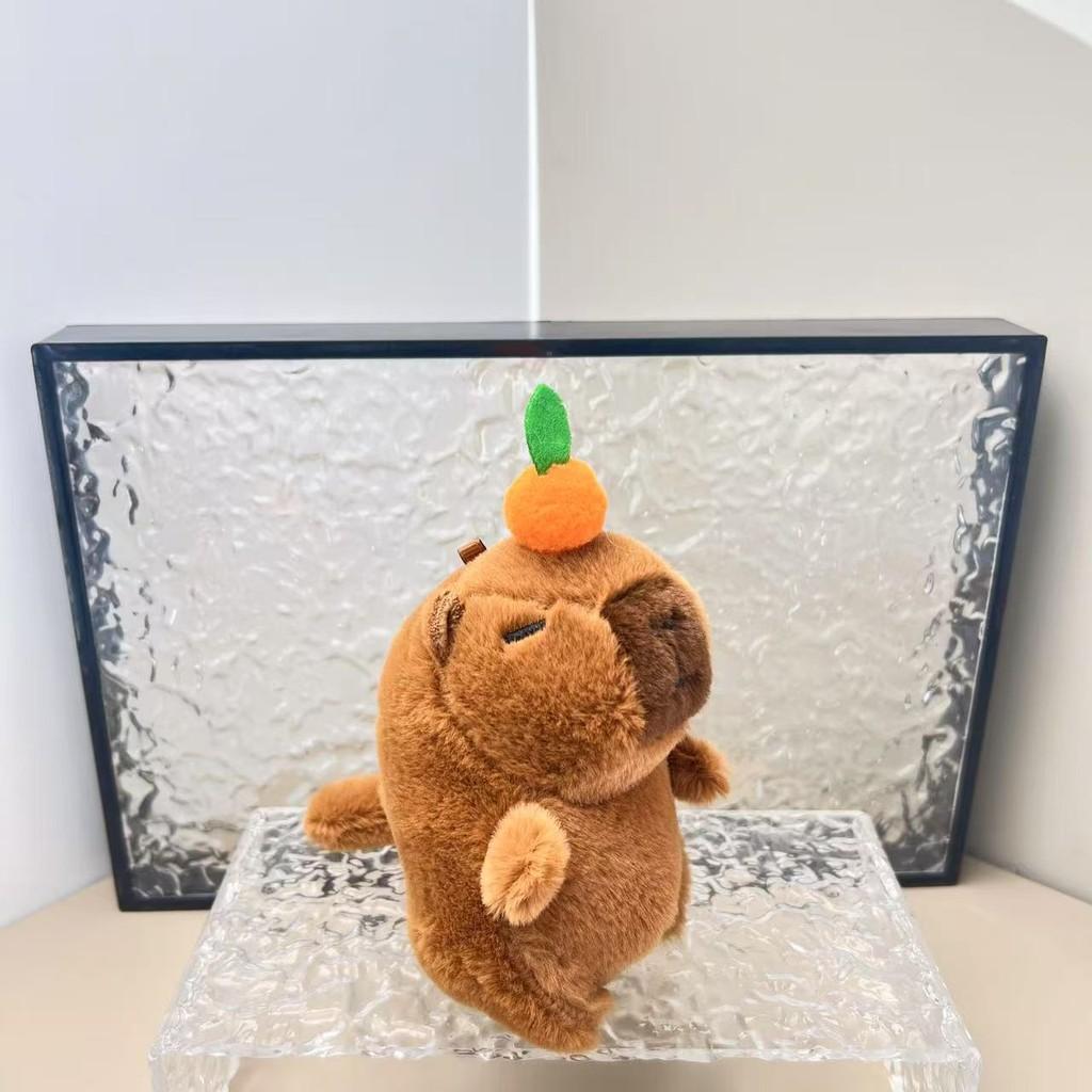 Soft Capybara Super Plush Doll With Pull Tail For Fun Keychain And Bag Decoration
