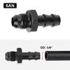 1pc Universal Aluminium Fitting Male 6An An-6 To 3/8" Hose Barb Adapter AN6 6AN -6AN 3/8 Push Lock Automobiles Accessories