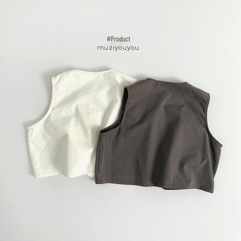 Vår/Sommar Barn Ärmlös Väst: Lättviktig, Casual, Koreansk stil för småbarn, pojkar & flickor