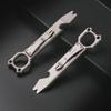 Titanium Alloy Multifunctional Outdoor Crowbar and Bottle Opener with Wrench for Self-Defense and EDC.