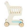 VEVOR Shopping Cart for Kids, Wooden, Toy Shopping Cart with Extra Storage, Realistic Play Food and Scanner, Grocery Store Pretend Play Toy Trolley