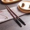 Håndlaget japansk naturlig kastanjetre Sushi spisepinner Sett verdi gave Sushi kinesisk mat Tie Line