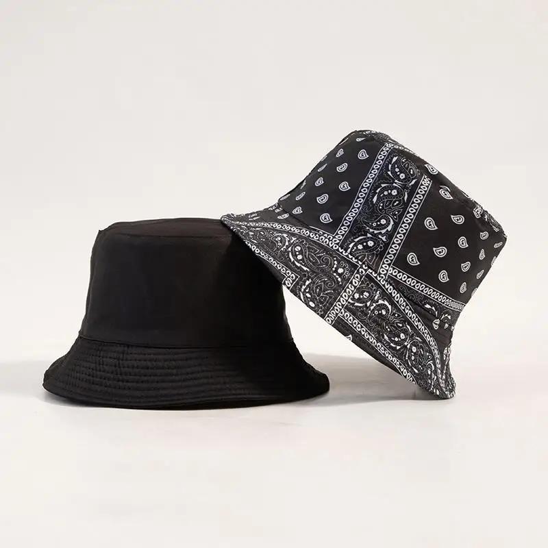 New Street Graffiti  Men's Bucket Hat Double-Sided Hip Hop   Outdoor Women Caps Beach Sun Protect Fishing Unisex Bonnet