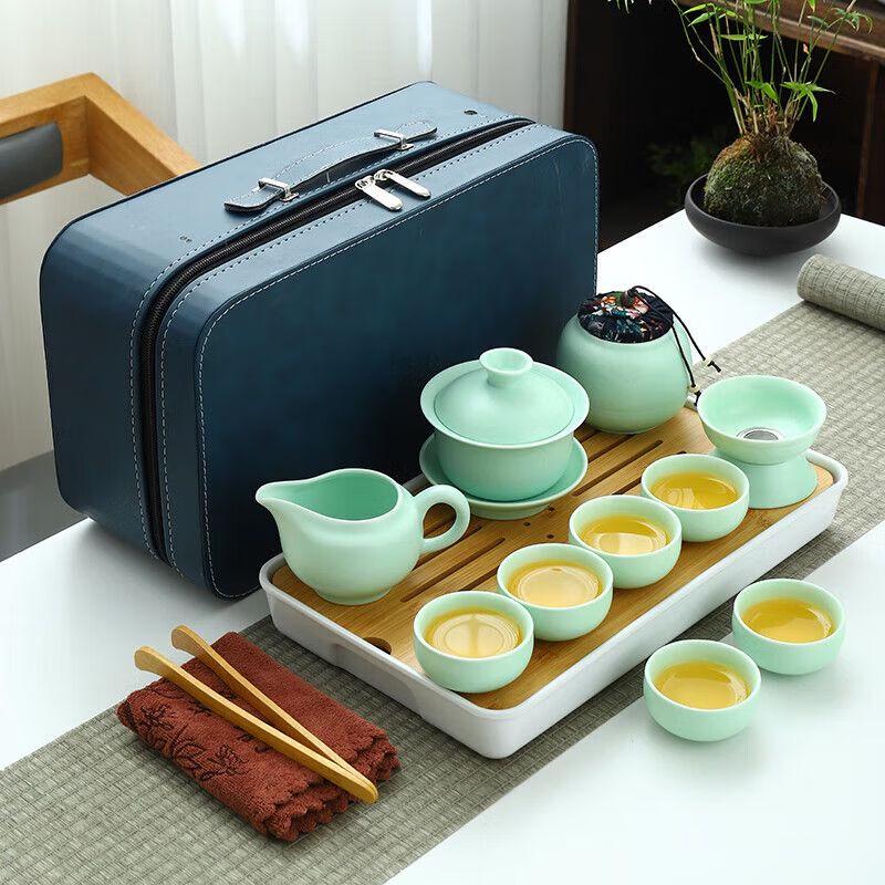 Qiuqiao Portable Ceramic Kung Fu Tea Set