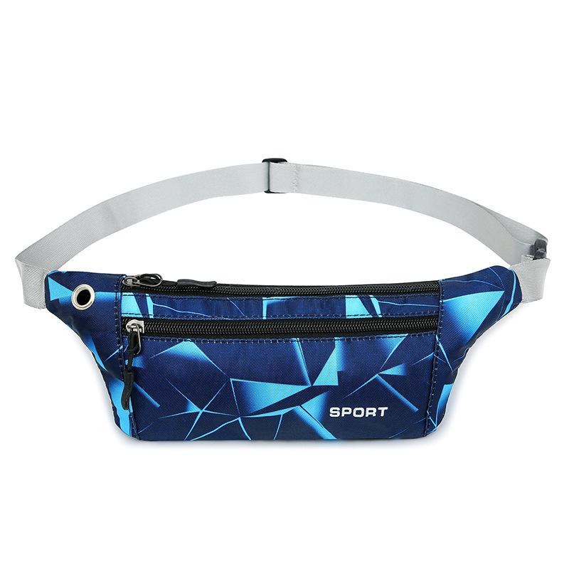 Running Waist Bag for Men Oxford Cloth Waterproof Crossbody Chest Bag Multi Functional Waist Bag