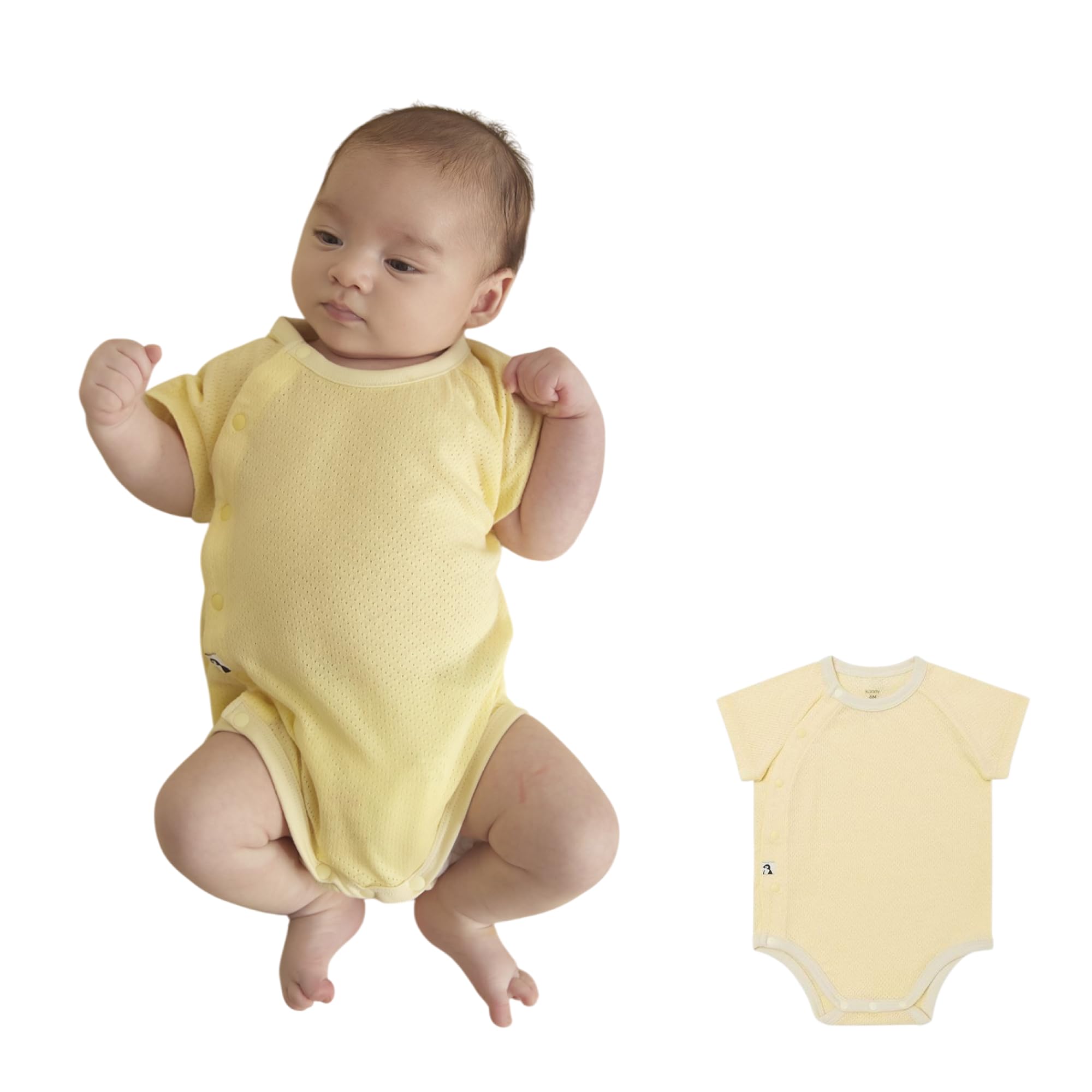 

Новорожденный Хлопковая Сетка Не нужно беспокоиться о жаре Удобный и дышащий летний Подходит для чувствительной Мягкий Короткий месяцы [Konny] Боди, рашгард,