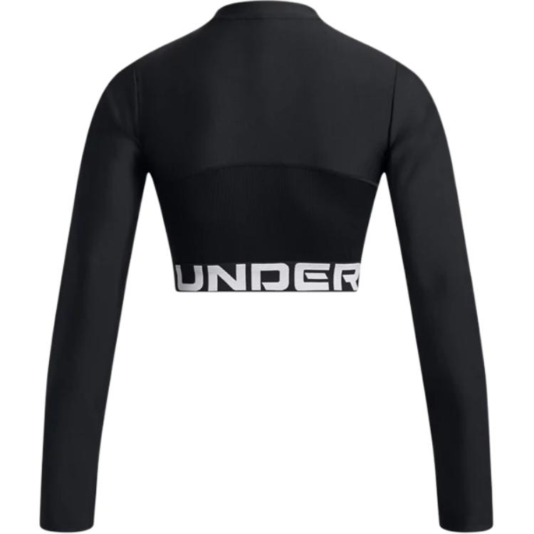 Under Armour HeatGear Letter Print Quick-Dry Moisture-Wicking Comfortable Half-Zip Open-Collar Short Long Sleeve Regular T-Shirt 1388692-001