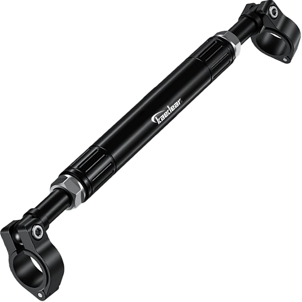 Kaedear KDR-HB2 Aluminum Handlebar Brace, Motorcycle Clamp Bar, Brace Bar, Multi-Bar, Adjustable Center Brace (Black)