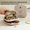 Portable PU Leather Jewelry Packing Bag Large Capacity Multi-layer Mini Cosmetic Bag Rings Organizer Small Items