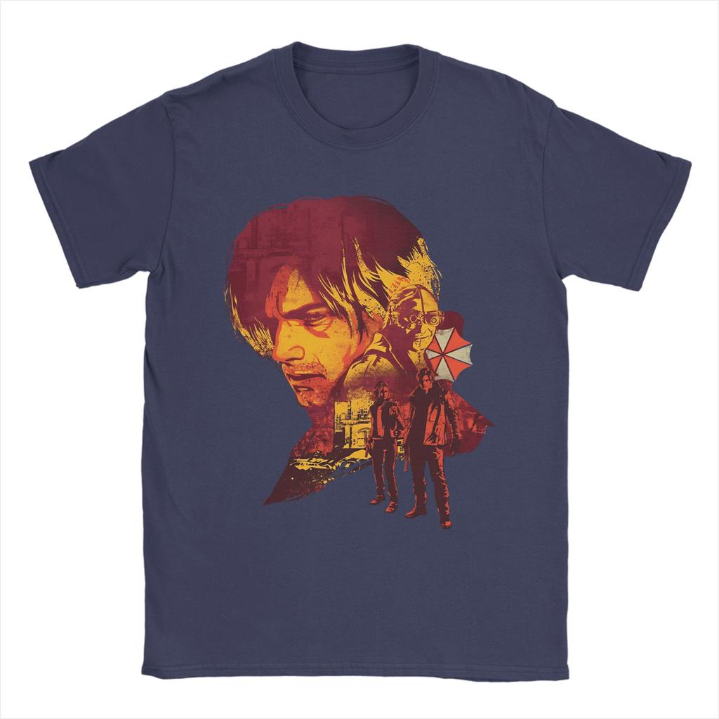 Vintage T Shirt Summer Handsome Unisex Leon Kennedy Gamer Fans Art Novelty T Shirts Pure Cotton Tee Shirt Unisex Y2K Fun Cheap Print