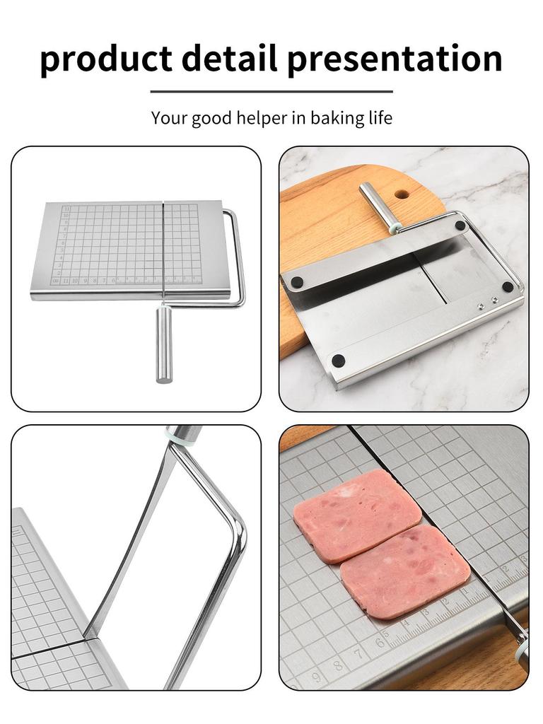 Edelstahl Käse- & Brotschneider mit Skala