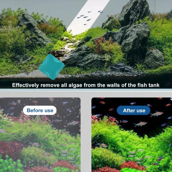 Mini Manyetik Balık Tankı Fırça Yosun Kazıyıcı Temizleyici Kolay Kavrama Çift Taraflı Yüzer Cam Pencere Temizleme Fırçası Akvaryum Aksesuarları