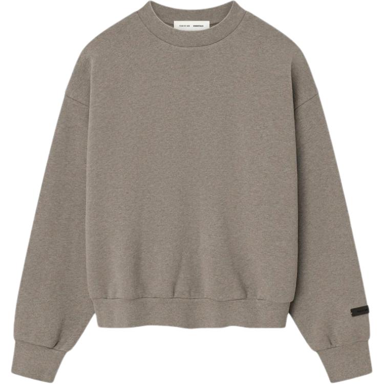 

Fear of God Essentials Classic Fleece Crewneck Homestead Heather Men Tops Tan 192SP252043F XS
