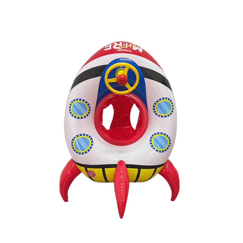 

Inflatable Water Childrens Toy Steering Wheel Rocket Airplane Circle Swimming Style B