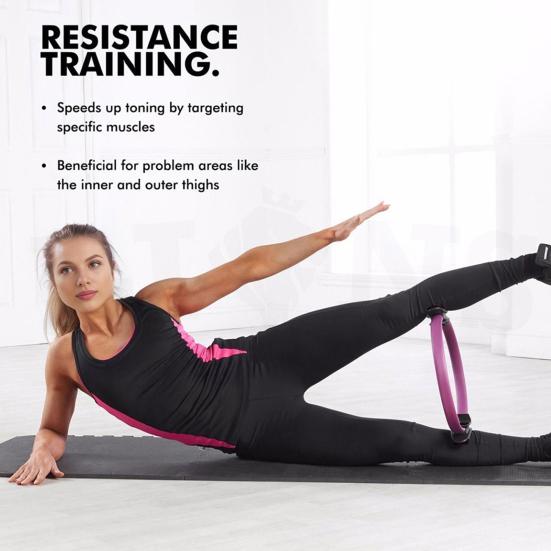 Ženy Pilates kruh s protiskluzovými rukojeťmi Tónování nohou Vnitřní strana stehen Cvičení Pánevního dna Kruh jógy Domácí Posilovna Fitness vybavení