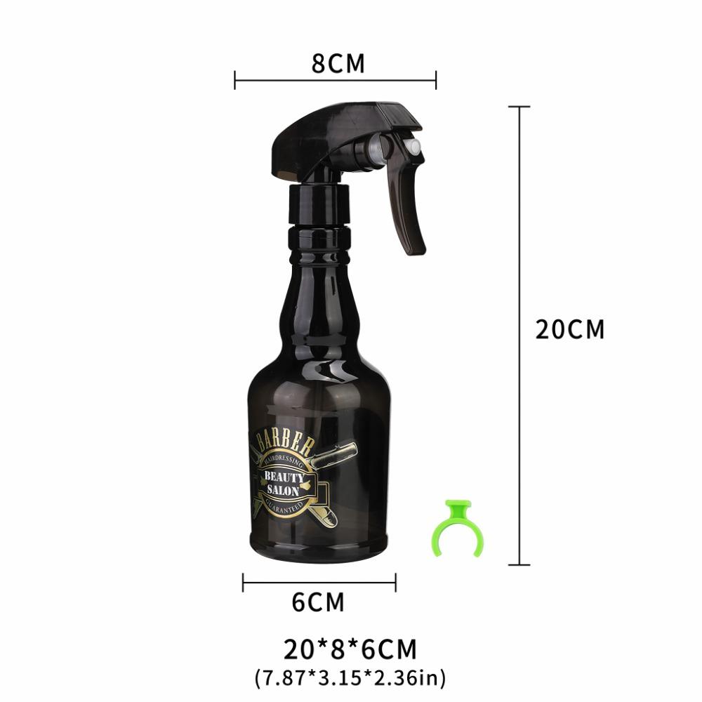 Adjustable Nozzle Spray Bottle 280ml Capacity Barber Spray Bottle Water Sprayer For Hairdressing чёрный