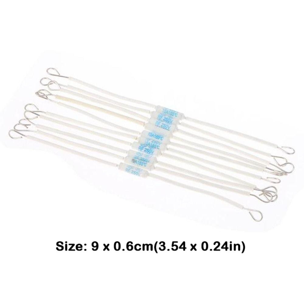 5/10Pcs RF250V Thermal Fuse 185 Degree Short Circuit Protection Ceramic Fuse 10A Safe Protection Rice Cooker Fuse