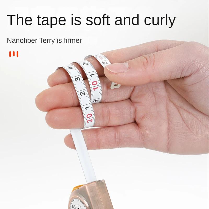 Portable Mini Tape Measure Retractable 2m Mild Steel Keychain Household Tool Delicate Multipurpose Ruler for DIY 1pc