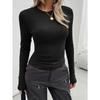 Women's Clothing Winter Y2K Slim Long Sleeve Top Tshirt