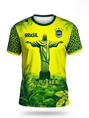Camisa de Futebol 3D Impressa da Copa do Mundo de 2026 no Brasil