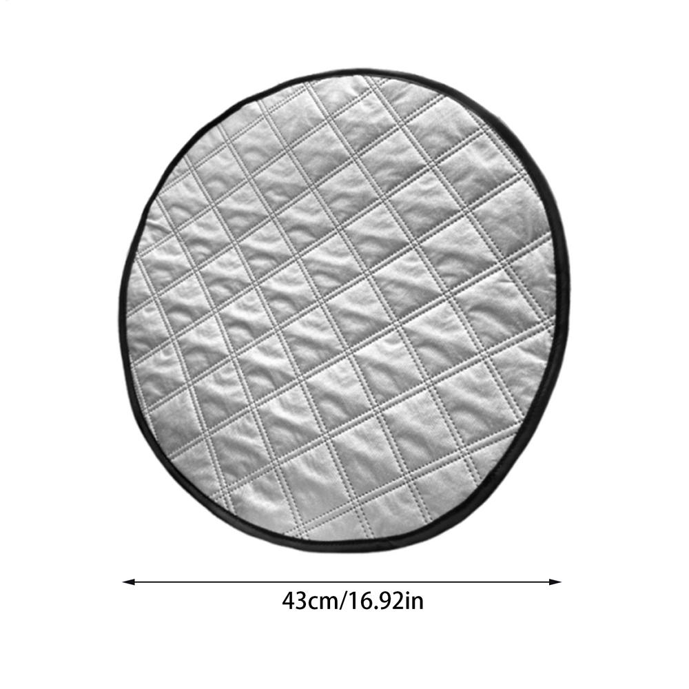 Car Steering Wheel Sun Cover 43cm Aluminum Foil Folding Cooling & Heat Insulation Shield Sunscreen Cover Car Interior for Summer