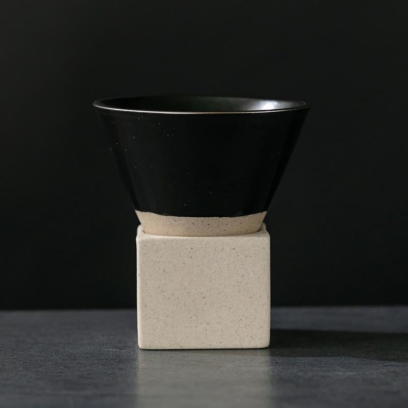 Retro Ceramic Coffee Mug Creative Pottery CoffeeTea Cup Japanese Latte Pull Flower Porcelain Home Art Decorative Cups