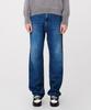 MOONSUN Classic Straight Denim Pants [Dark Wash]