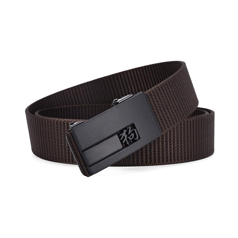 Zodiac Toothless Canvas Belt Simple Automatic Buckle Imitation Nylon Belt Casual Men'S Belt