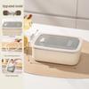 Korean Square 304 Stainless Steel Lunch Box with Airtight Glass Lid - Microwave Safe