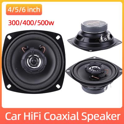 4/5/6 Inch HiFi Coaxial Subwoofer 12V 2 Way Car HiFi Coaxial Speaker 4 Ohms Vehicle Audio Music Stereo Subwoofer 300W/400W/500W