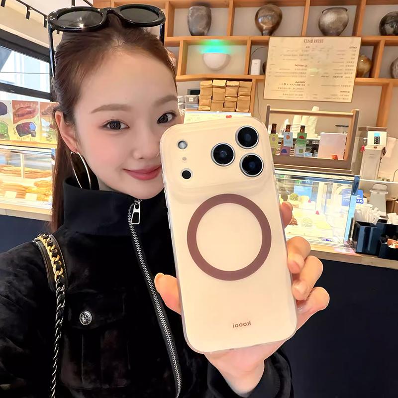 Ins Fashion Colorful For MagSafe Phone Case For iPhone 17 Pro Max 16 15 14 13 Magnetic Wireless Charge Back Cover