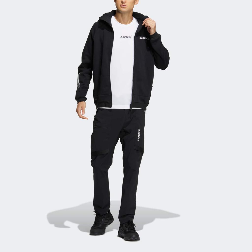 Adidas Terrex Knit Fz Hd Jacket With Printed Logo Unisex Jackets Black HM9712