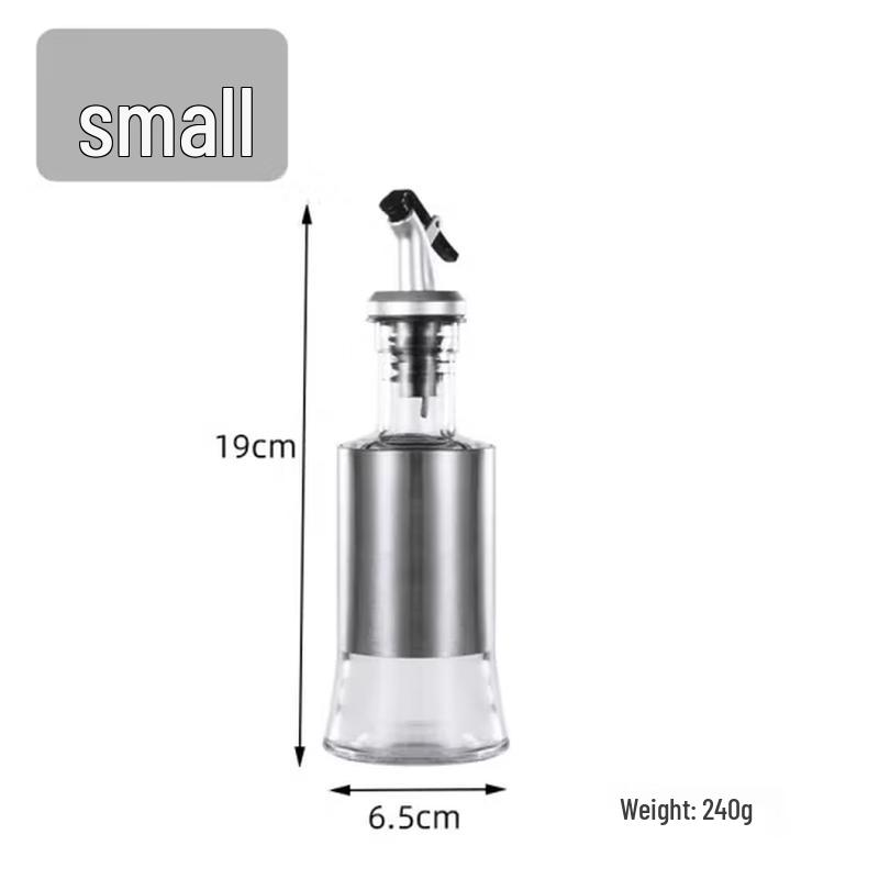 SIFAR Stainless Steel Glass Seasoning Bottles 4-Pack