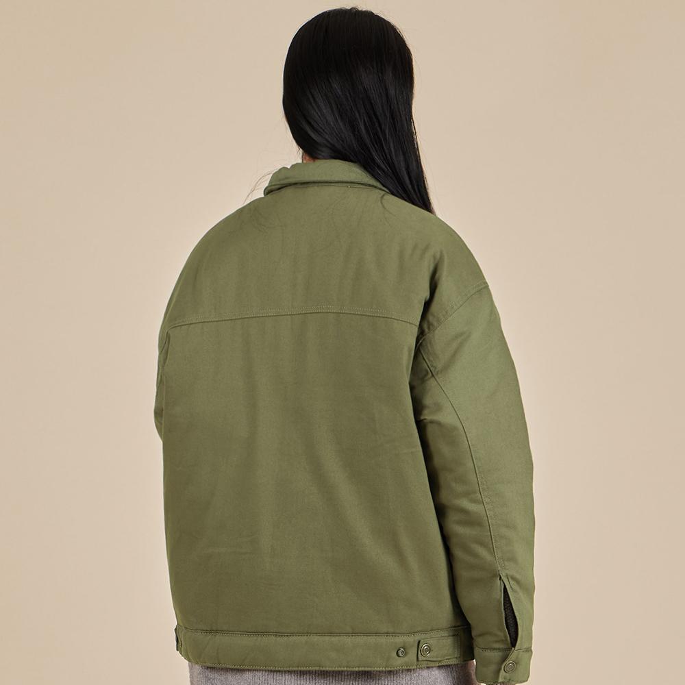 Astral Projection Signature Gravity Oversized Trucker Jacket_Khaki