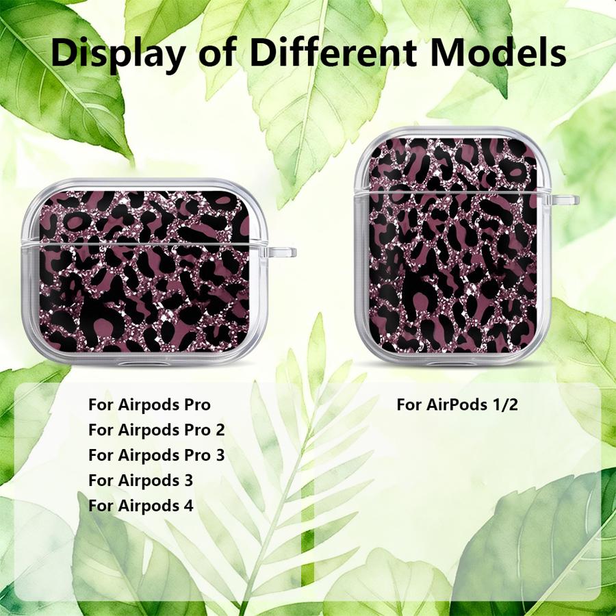 Clear Earphone Cases Cover Case For Airpods 1 Pro3 Pro Pro2 4 3 2 Color Leopard Print