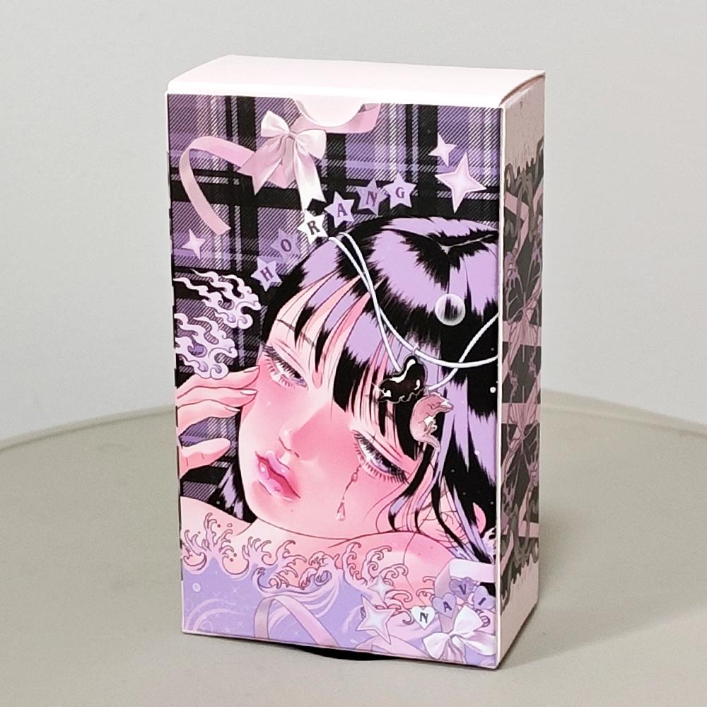 Kawaii Anime Tarot Deck 10.5*6cm - 78 Cards Coquette Aesthetic Pink Pastel Manga Tarot Cards - "HORANG NAVI" Double-embossed