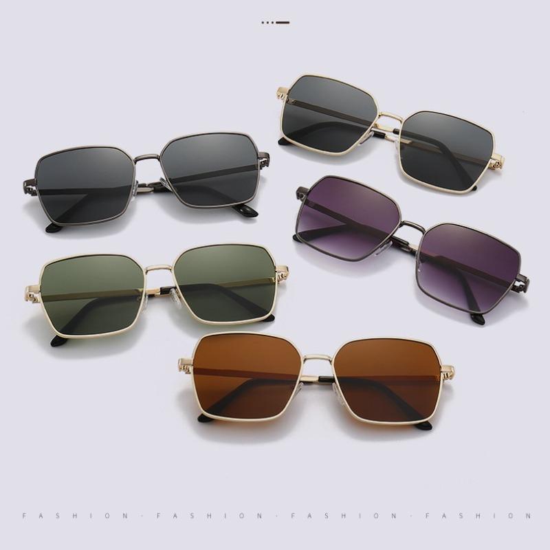Fashion Large Frame Sunglasses Women Metal Retro Men Sun Glasses Shades UV400 Luxury Designer Driving Eyewear Gafas De Sol