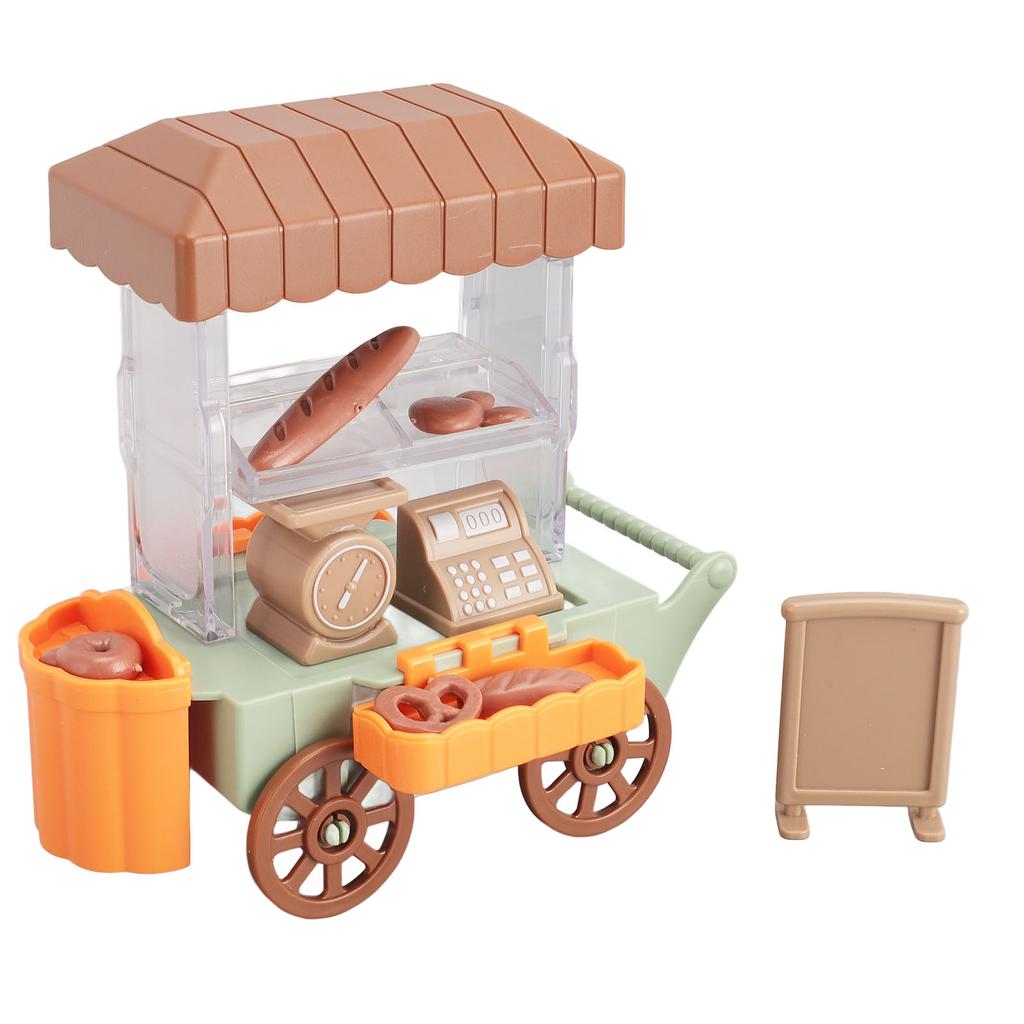 Stimulated Play Toy Donut Shop Miniature Small Play Toy Donut Shop Cart Toy for Children
