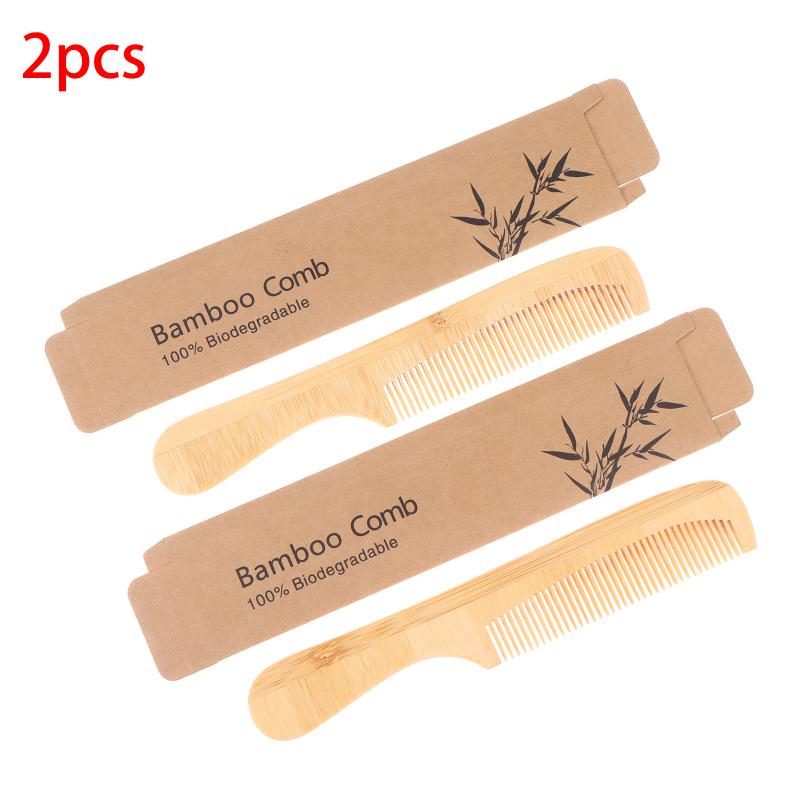 1/2/3Pcs Bamboo Massage Comb Anti Static Hair Care Brush Portable Hairdressing Styling Tool For Men Women Daily Grooming