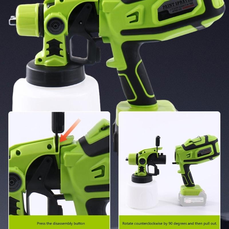 Electric Sprayer Guns 3 Nozzle Size HVLP Household Paint Sprayer Flow Control Easy Sprayings 1400mL Capacity